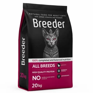 Breeder Dry Food for Adult Cats – Natural High Protein Cat Food 1kg and 20kg | Pet City Shop