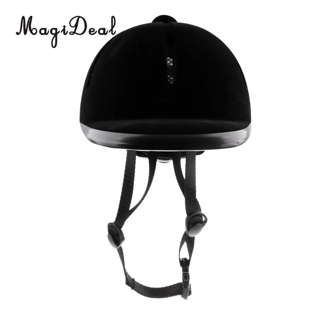 MagiDeal Adjustable Velvet Horse Riding Helmet – Breathable Equestrian Safety Helmet (48–54cm) - الصورة 5