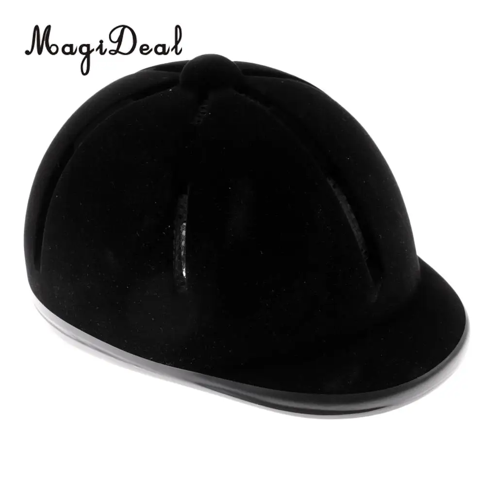 MagiDeal Adjustable Velvet Horse Riding Helmet – Breathable Equestrian Safety Helmet (48–54cm) - الصورة 4