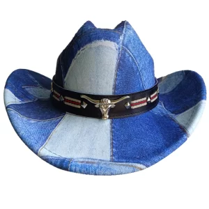 Ethnic Style Cowboy Hat – Fashion Chic Unisex Jazz Hat with Bull Head Décor | Western-Inspired Headwear