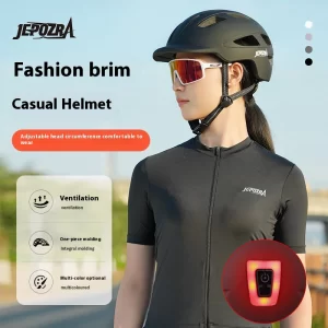 In-Mold Cycling Helmet with USB Rechargeable Rear Light – Mountain & Road Bike Helmet for Adults | MTB Safety Sports Helmet